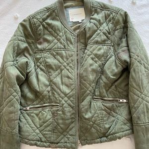 Anthropologie quilted bomber jacket